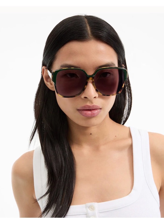 Veronica Beard Brigitte Oversized Sunglasses Green NWT main image 8